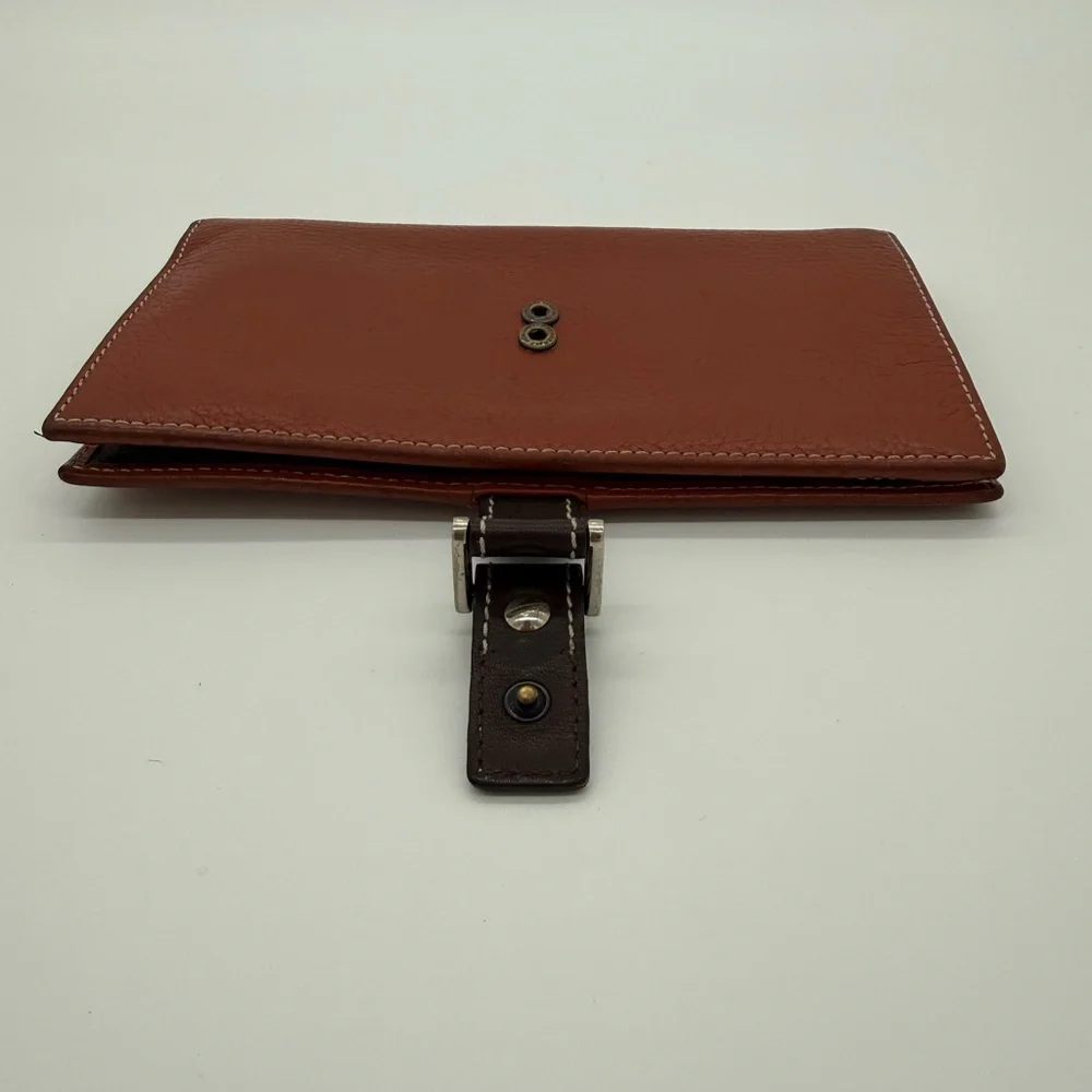 Puntotres Genuine Leather Travel Wallet Passport Organizer Brown Spain Zip